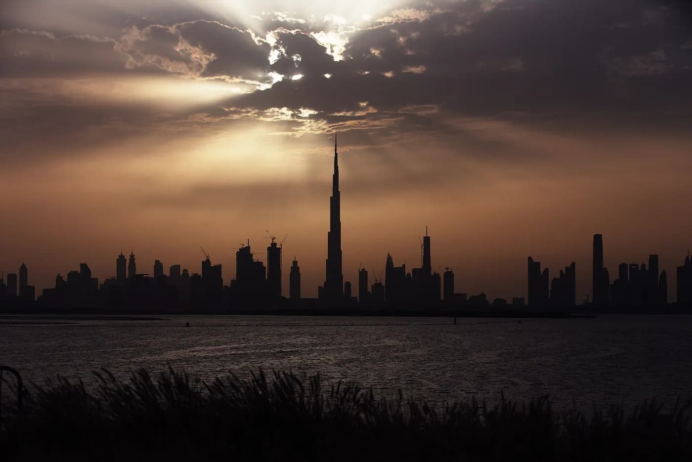 Dubai skyline at dusk